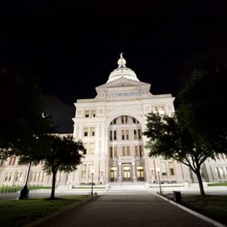 Capitol Building Illuminated at Night