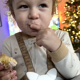 Toddler's Messy Christmas Cake Smash Celebration
