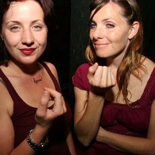 Two Friends Posing at a Nightclub in 2005