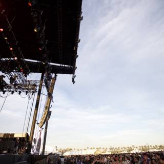 Coachella Crowd Rocking Out Under Spotlight