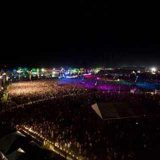 Night Sky Lit With Music and Fireworks