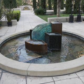 Serene Water Feature at the Heart of the Walkway
