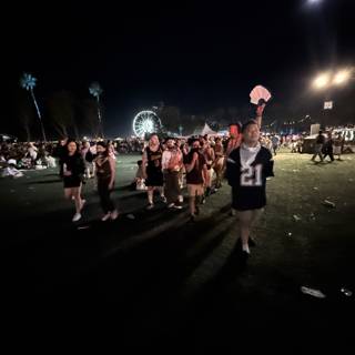 Night Stroll Through the Festive Crowd