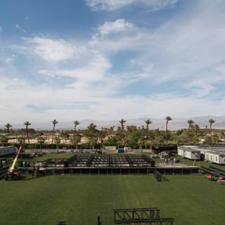 Coachella Music Festival Stage on a Lush Field