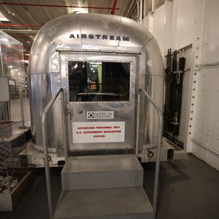 Vintage Airstream Quarantine Station on USS Hornet