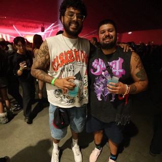 Two Friends Celebrating at Wobbleland Music Festival 2026