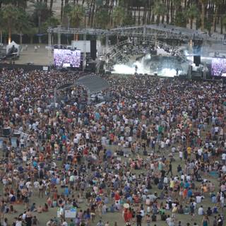 The Metropolis Comes Alive: Coachella Crowd at Sunset