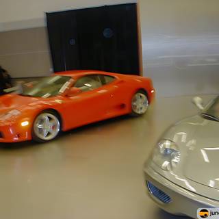 Two Sleek Ferraris on Display