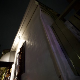Dramatic Night View of Towering White Architecture