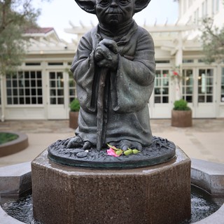 Yoda Statue Fountain at Skywalker Ranch