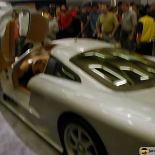 White Sports Car at LA Auto Show 2002