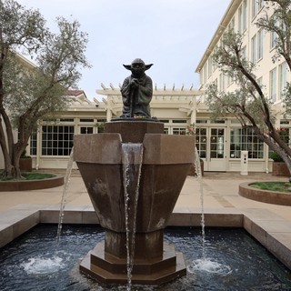 Yoda Fountain at Skywalker Ranch Courtyard