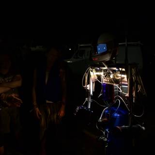 Man and Robot in the Dark