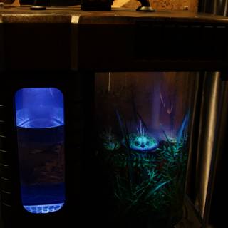 Blue Light Shines Bright in Aquarium