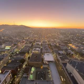 Spectacular Cityscape at Sunset in San Francisco