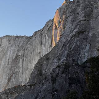 Sun-kissed Cliff in Yosemite