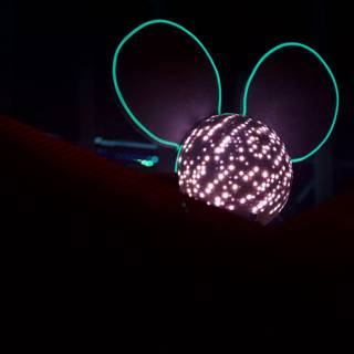 Glowing Mickey Ears amidst Neon Art