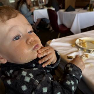 Little Food Critic in Action