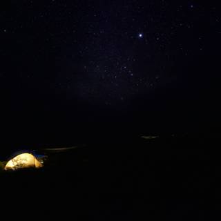 Night Camping Under the Starry Sky