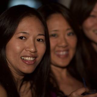Three Asian Women Enjoying Nightlife