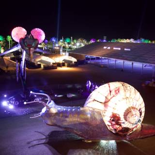 Illuminated Snail at Coachella