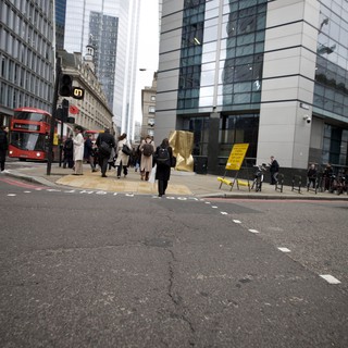 Morning Commute at London Financial District