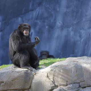 A Chimpanzee on the Rocks