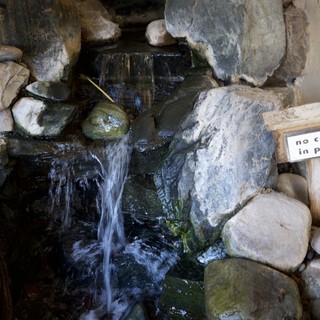 Serene Stone Water Fountain with Natural Rock Formation