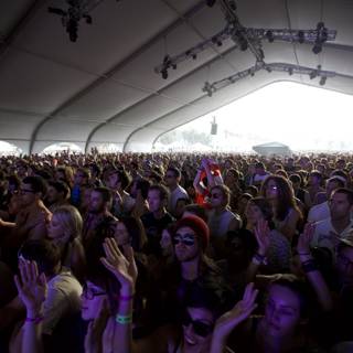 Coachella Music Festival Crowd in the Tent