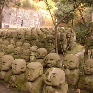 Stone Statues with Expressive Faces at Kyoto