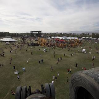 Tire Towering Crowd at Coachella