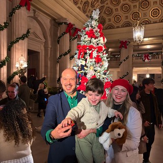 Family Holiday Portrait at Grand Historic Building