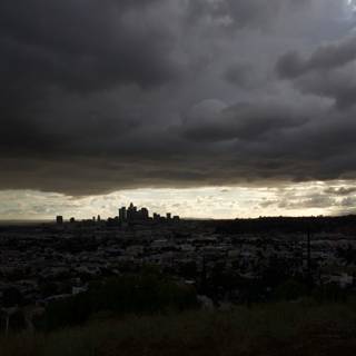 Los Angeles Under Dark Clouds