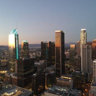 Illuminated Los Angeles Skyline