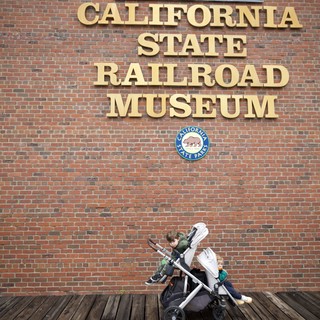 Child in Stroller at California State Railroad Museum