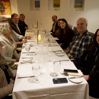 Anniversary Dinner Celebration with Friends at Restaurant
