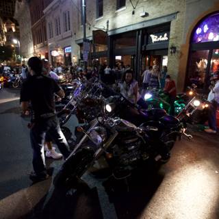 Motorcycle Enthusiasts Converge in the City