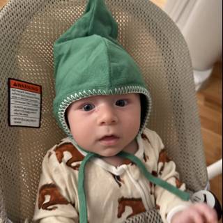 Cozy Charm: A Baby in Green