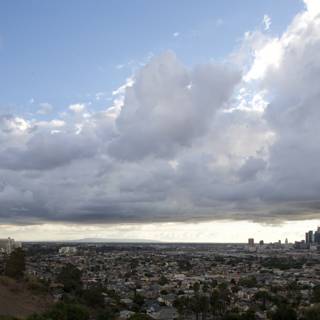 Moody Cumulus Clouds Over the City