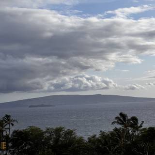 Majestic View of the Ocean and Sky from Hillside in Maui