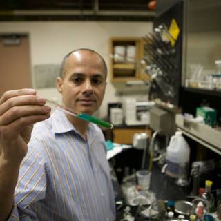 Omar M. Yaghi conducts nanotech research in UCLA lab
