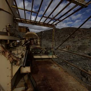 Rusty Factory Machine on Hillside