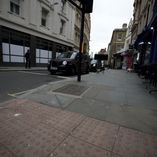 Misty Morning on a Quiet London Street Corner