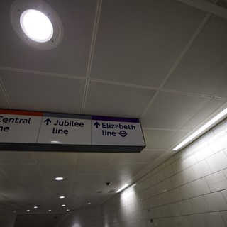 Underground Directional Signage at London Tube Station