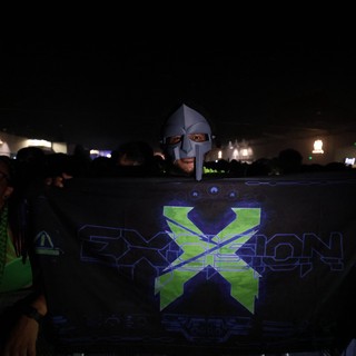 Excision Fan in MF DOOM Mask at Wobbleland Festival