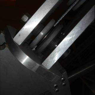 Close-up of a Metal Handrail Machine