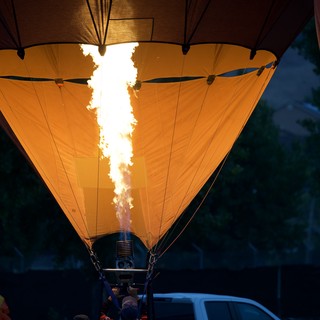 Fire and Fabric: Hot Air Balloon Ignition at Dawn