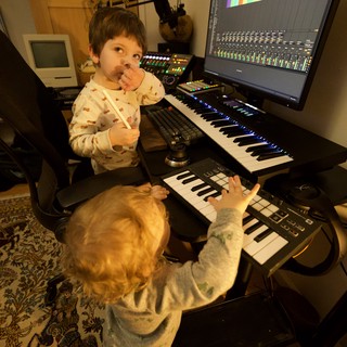 Young Musicians Creating in Home Music Studio