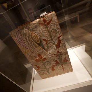 Ancient Decorative Ceramic Panel in Museum Display