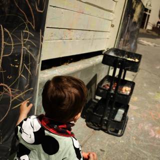 Creative Exploration on Chalkboard at Bay Area Discovery Museum, 2023